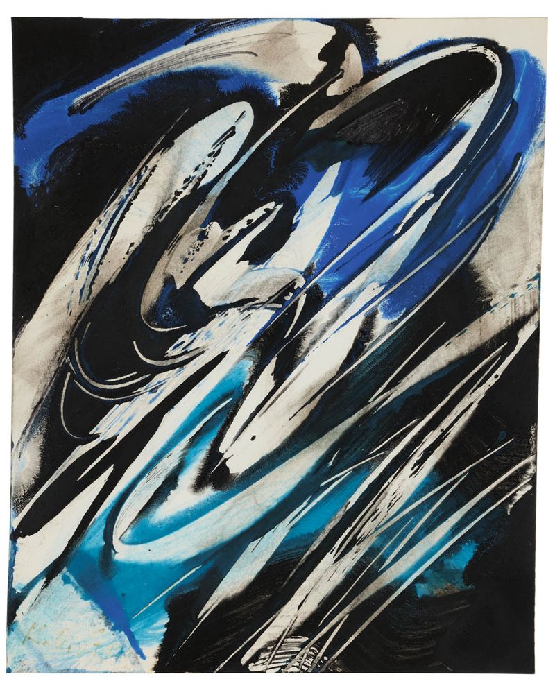 K.O. Götz Ohne Titel, 1993 Gouache auf Bütten 21 x 15 cm